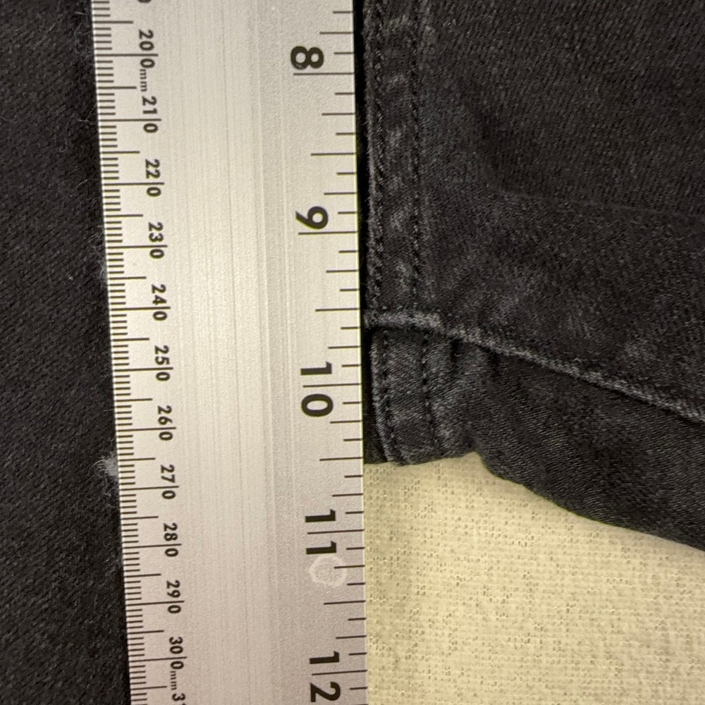 Levis 505 Straight Leg Jeans Womens 6 Black Mid Rise Stretch Denim Pants 31x32.5 - Picture 6 of 7